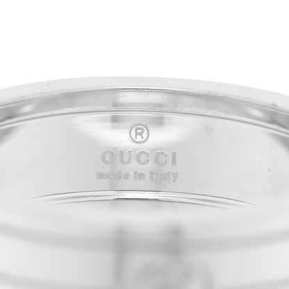 Gucci 18K White Gold Interlocking G Band Ring 54 6.75 4 of 4