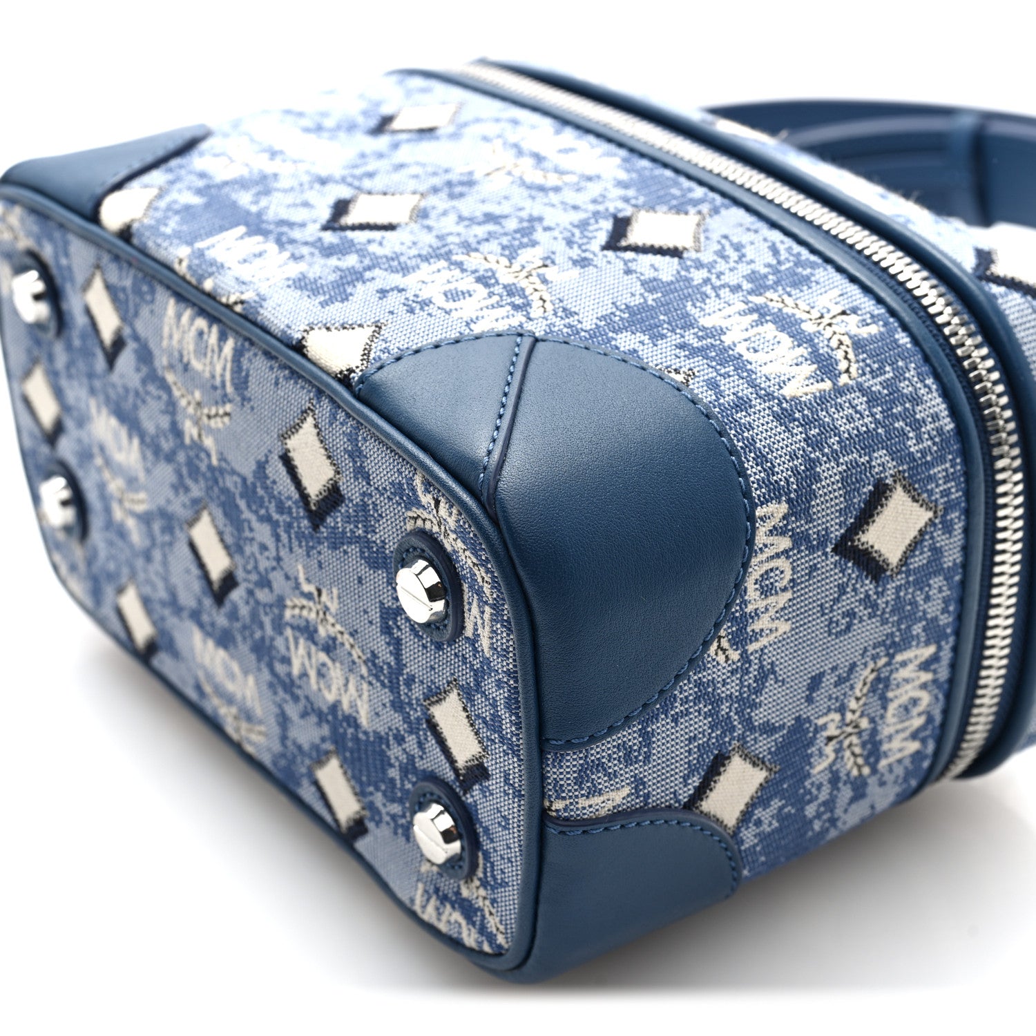 MCM Vintage Jacquard Monogram Rockstar Small Vanity Crossbody Bag