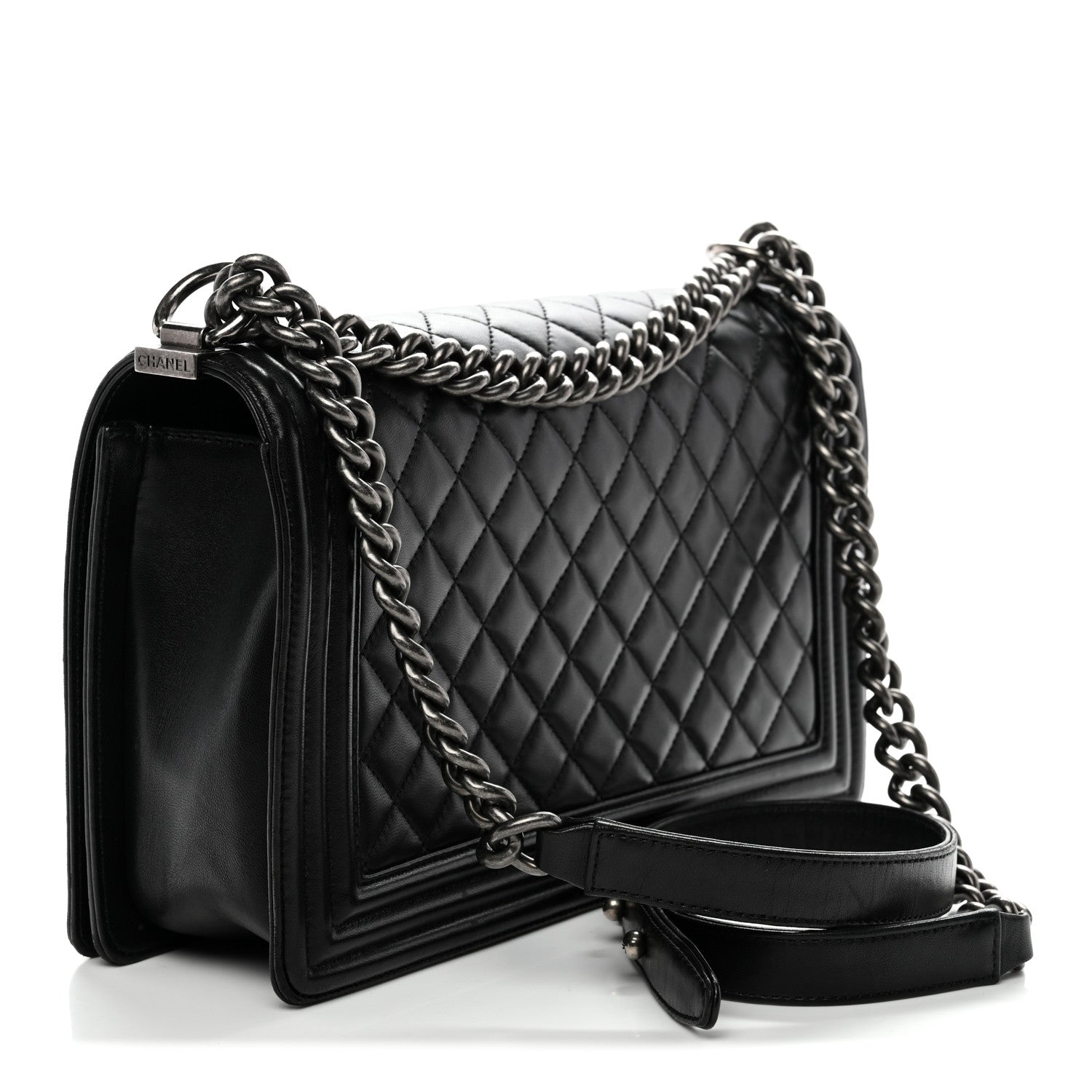 Chanel Lambskin Quilted New Medium Boy Flap Black 3 of 12