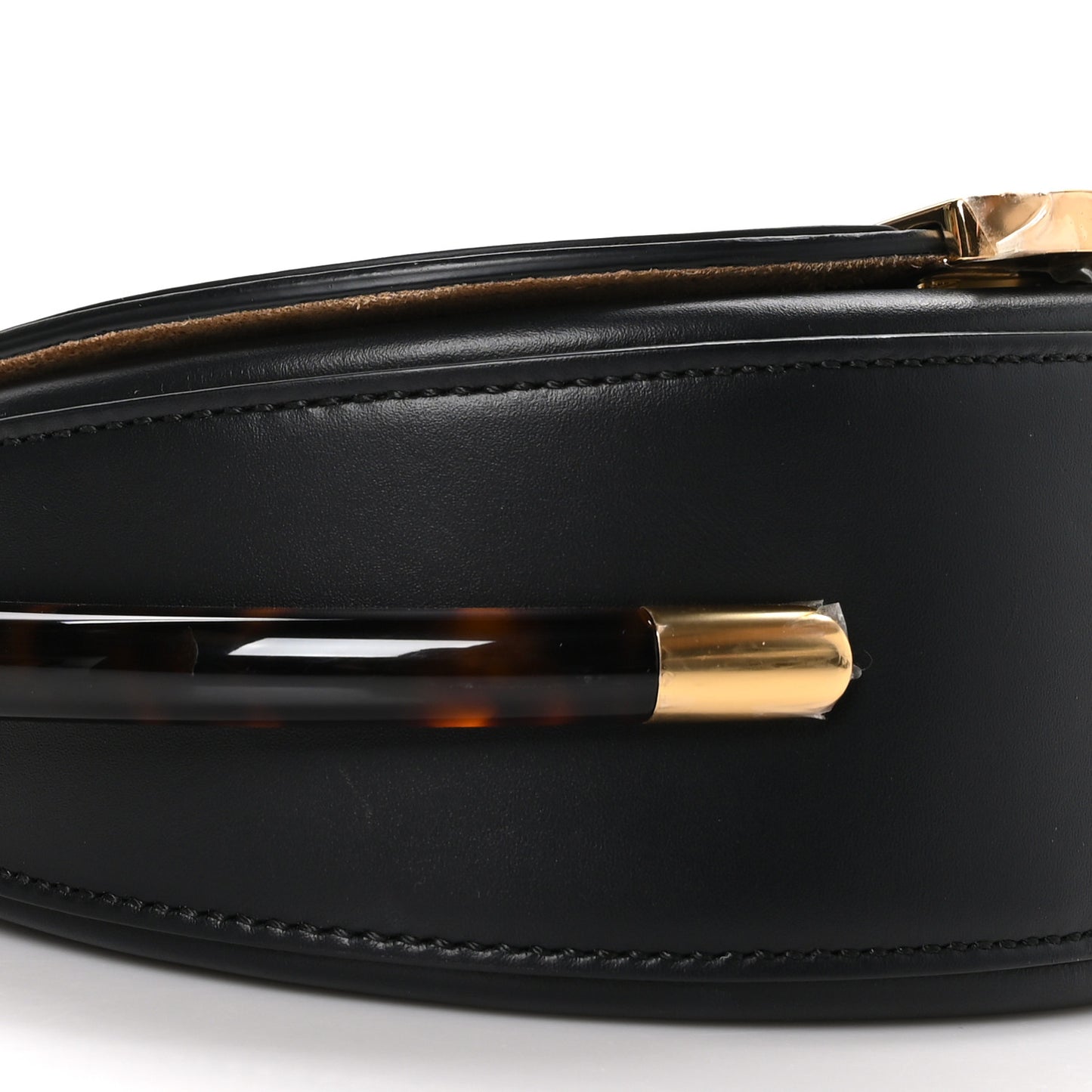 Vitello King Plexiglass Moonlight Shoulder Bag Black