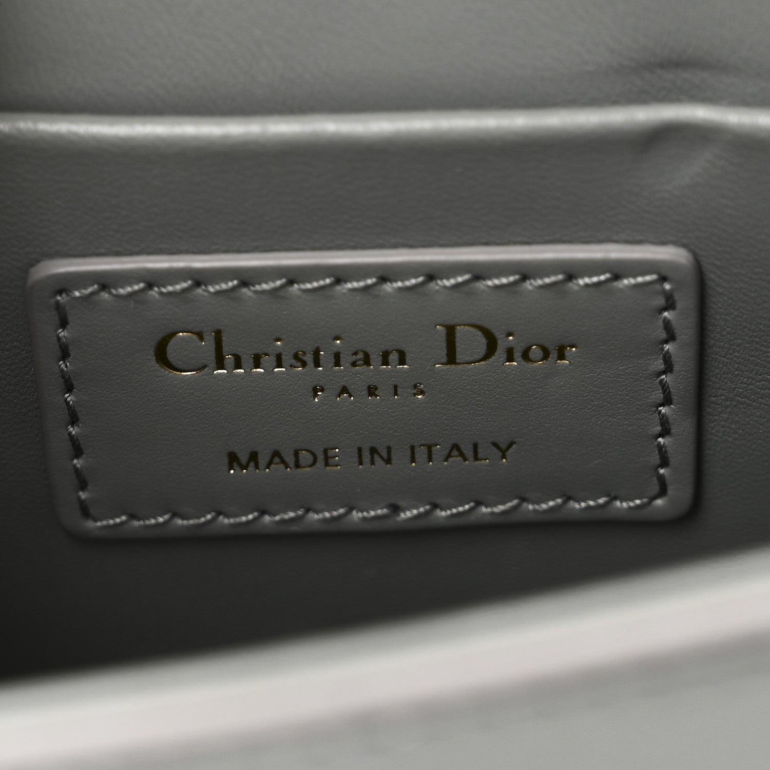 CHRISTIAN DIOR ミッツア　グレー Christian Dior Grey Ultramatte Grained Calfskin Leather 30