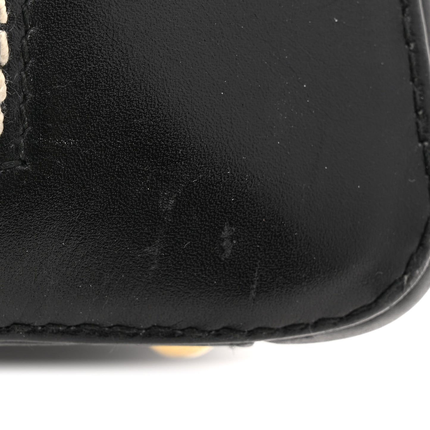 Calfskin Contrast Stitch Surpique Bowler Black