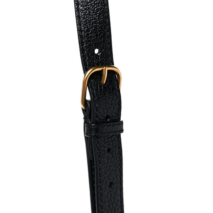 Balenciaga Shiny Goatskin Allover Logo Embossed XXS Souvenir Belt Bag Black 10 of 10