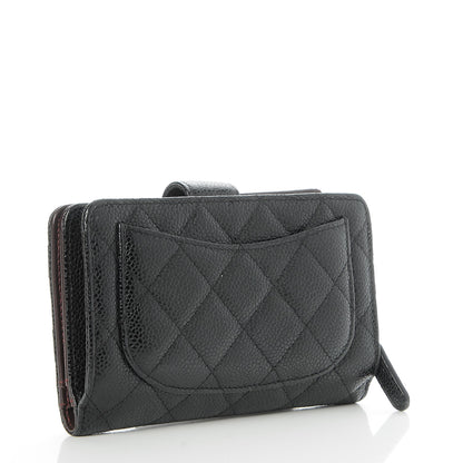 Chanel Caviar Quilted Zipped Pocket Wallet Black 3 of 9