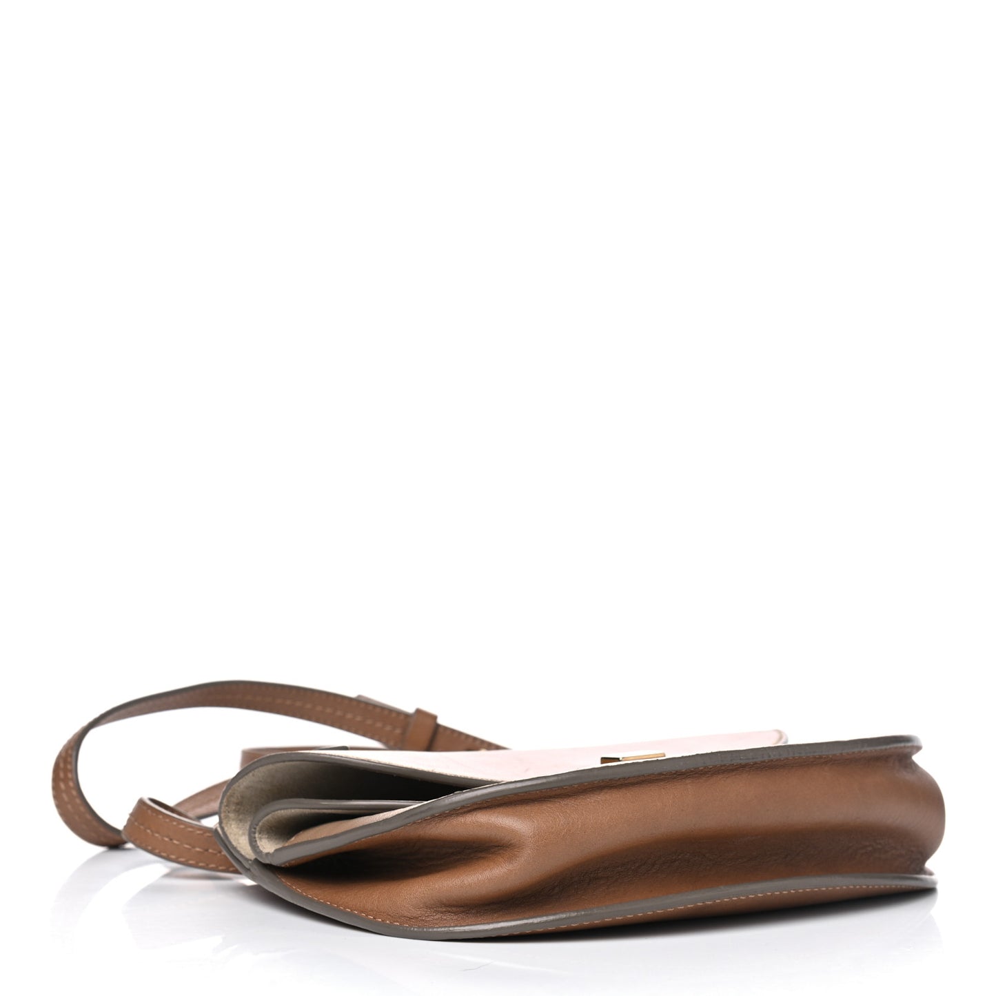 Calfskin Georgia Crossbody Bag Chestnut Cream