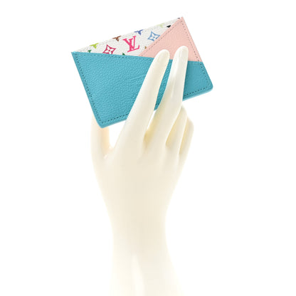 Louis Vuitton LV X TM Monogram Multicolor Criss-Cross Card Holder Kabira Blue Rose 2 of 7