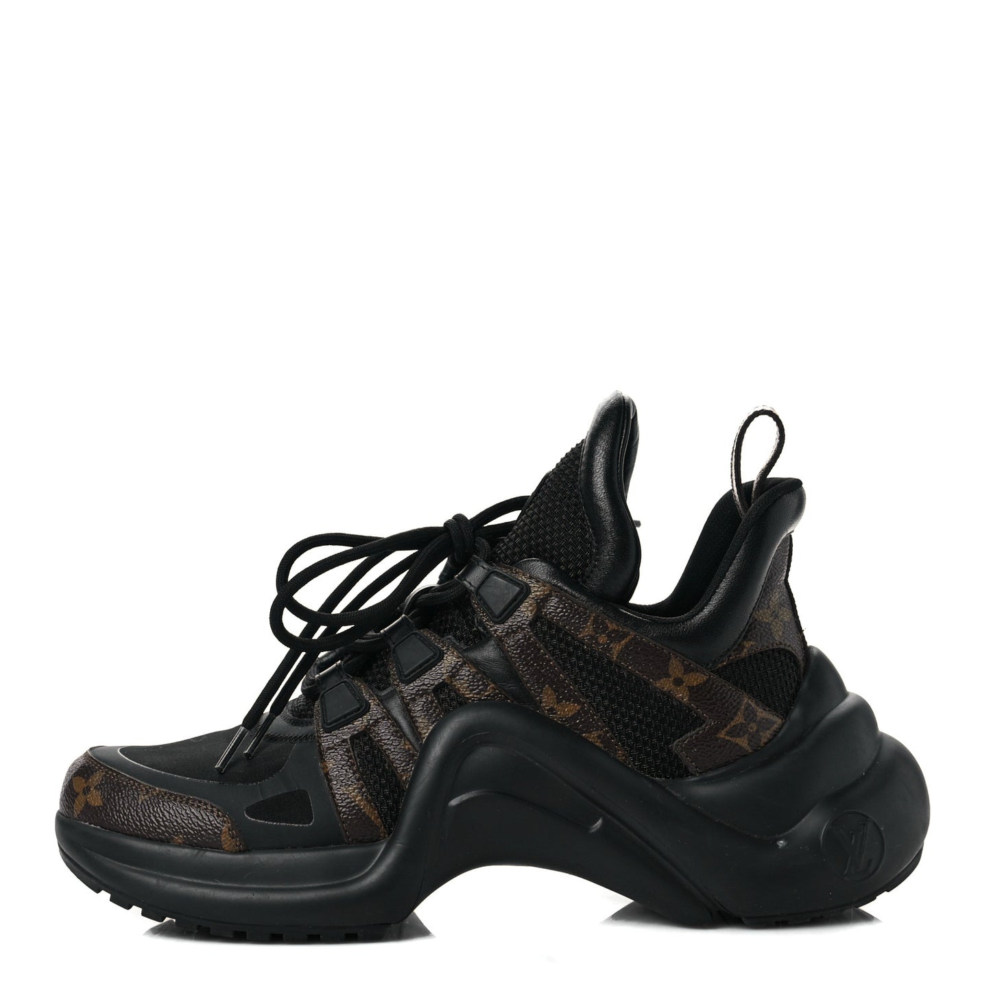 Calfskin Patent Monogram LV Archlight Sneakers 37.5 Black