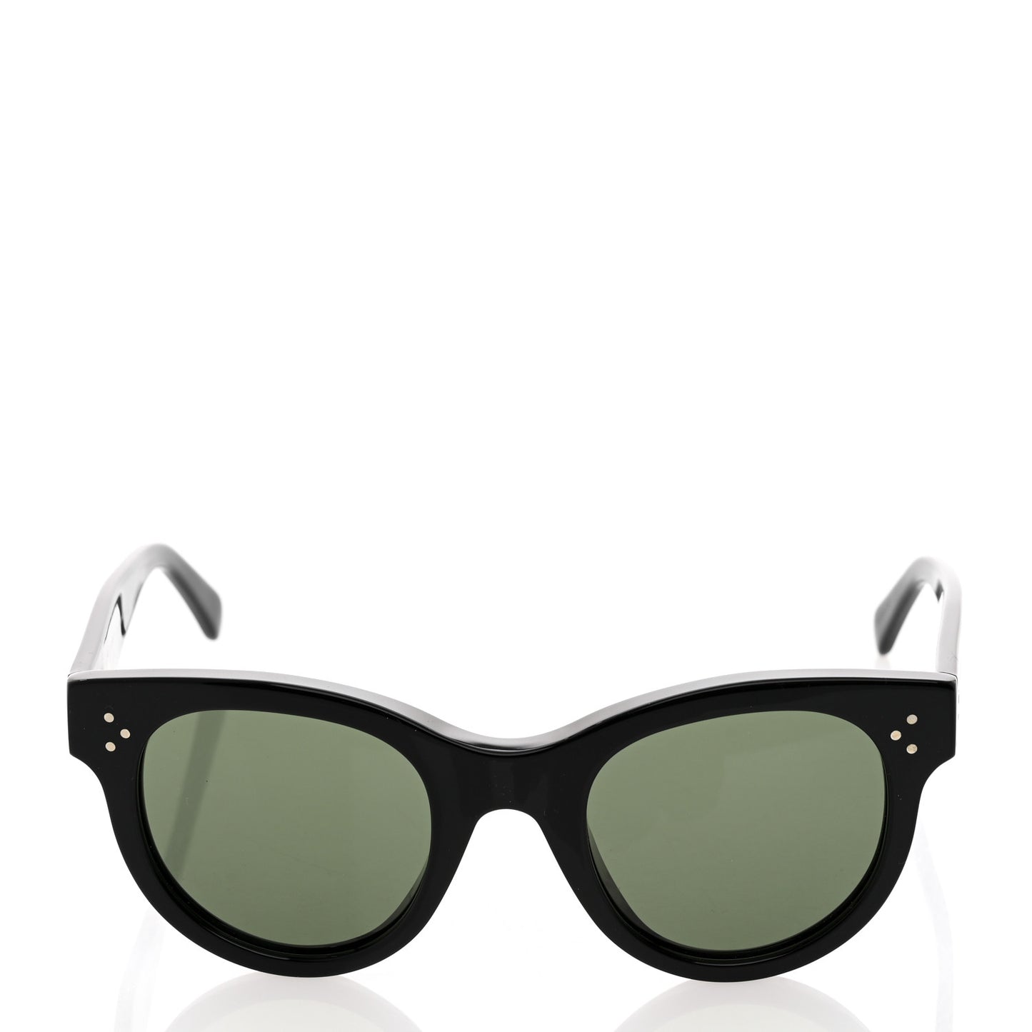Acetate Studded Mineral Round Sunglasses CL40031N Black