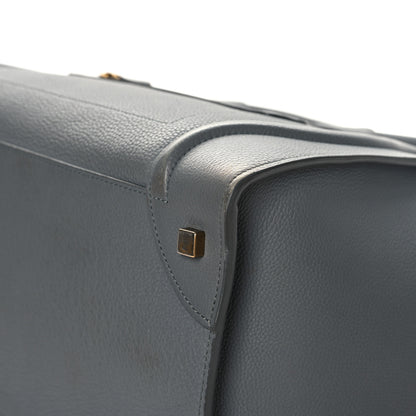 Celine Drummed Calfskin Mini Luggage Kohl 10 of 14