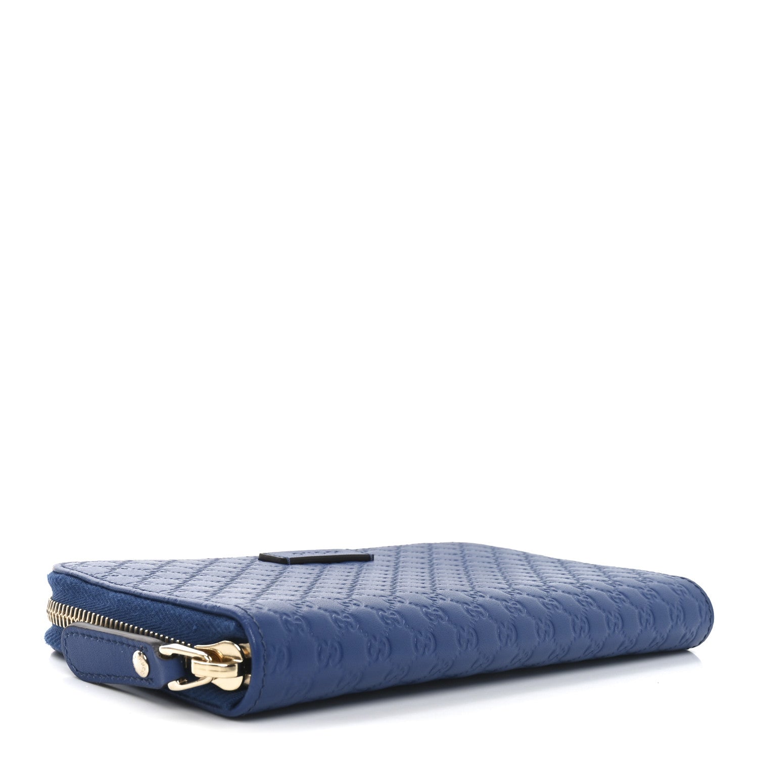 Gucci Guccissima Zip Around Wallet Blue 4 of 7