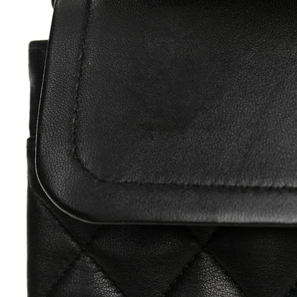 Chanel Lambskin Quilted Medium Double Flap Black 23 of 25