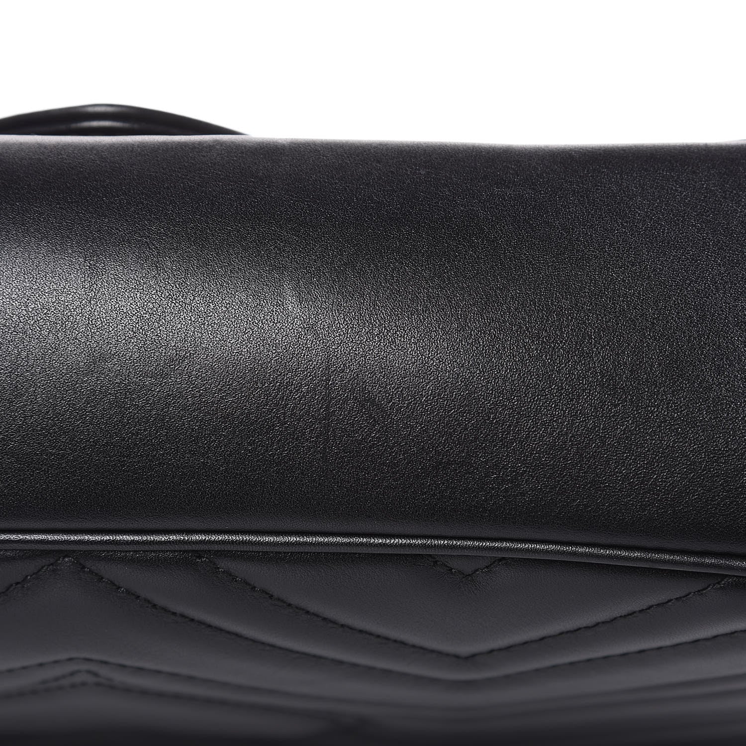 Gucci Calfskin Matelasse Medium GG Marmont Shoulder Bag Black 11 of 14