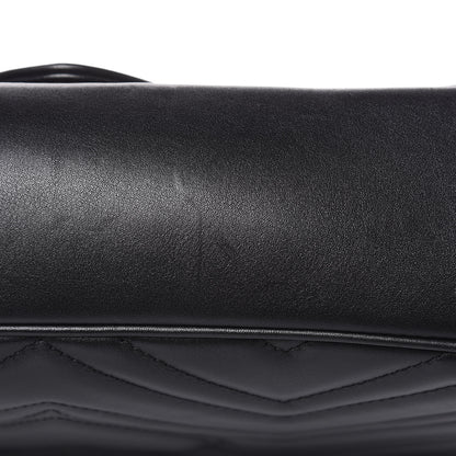 Gucci Calfskin Matelasse Medium GG Marmont Shoulder Bag Black 11 of 14