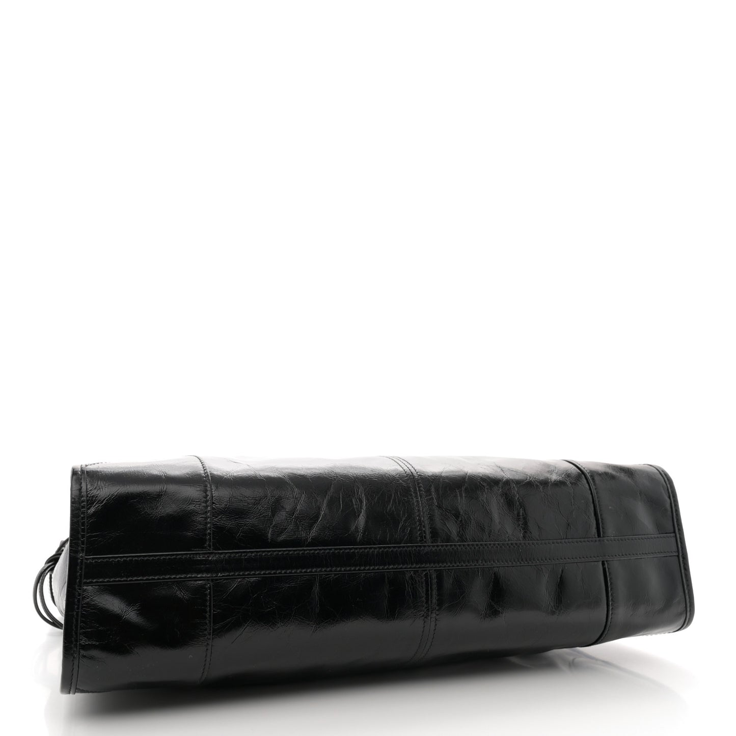 Shiny Nappa Large Bonnie Shoulder Bag Black