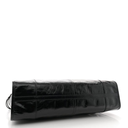 Prada Shiny Nappa Large Bonnie Shoulder Bag Black 4 of 11