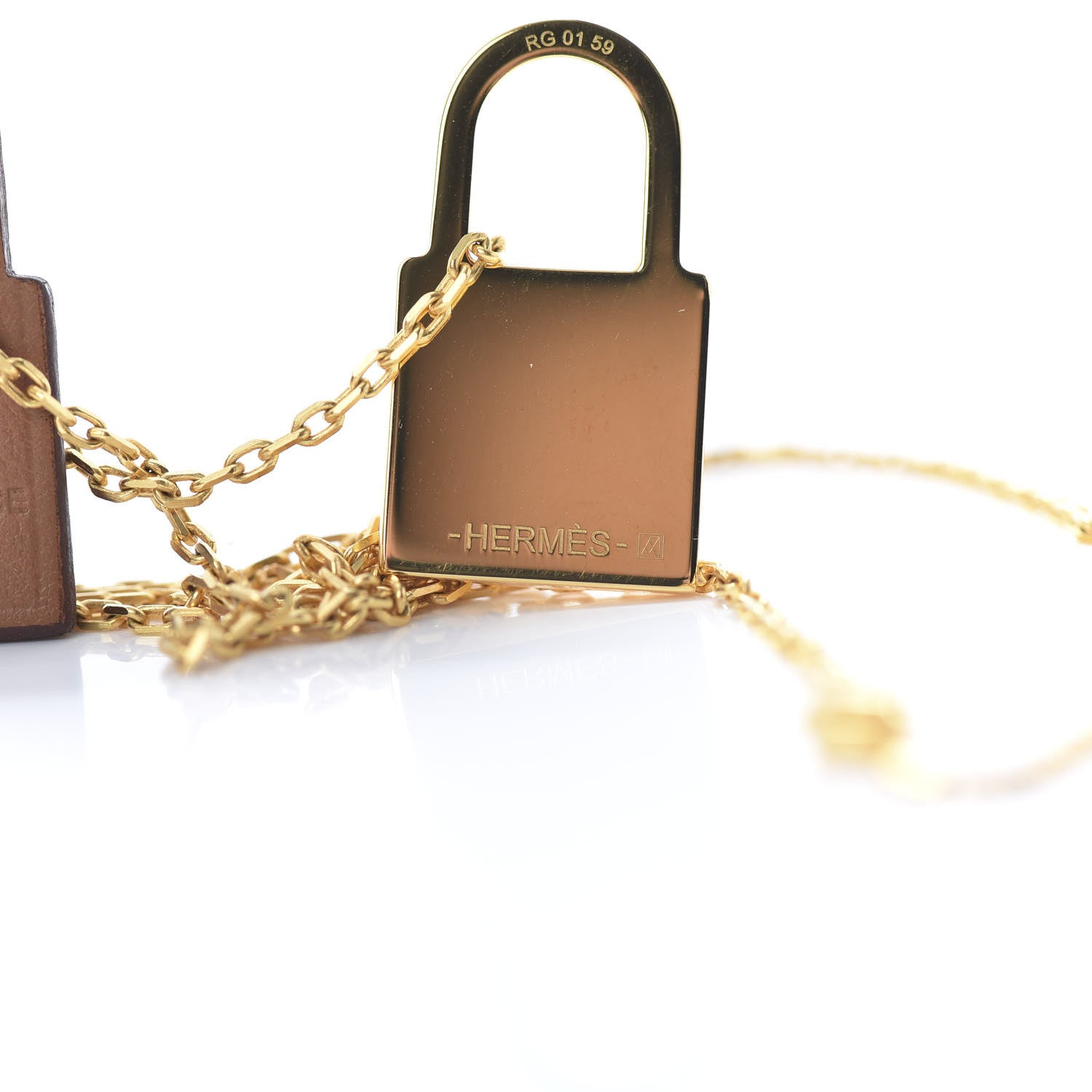 Hermes Swift Small O'Kelly Pendant Necklace Gold 5 of 6