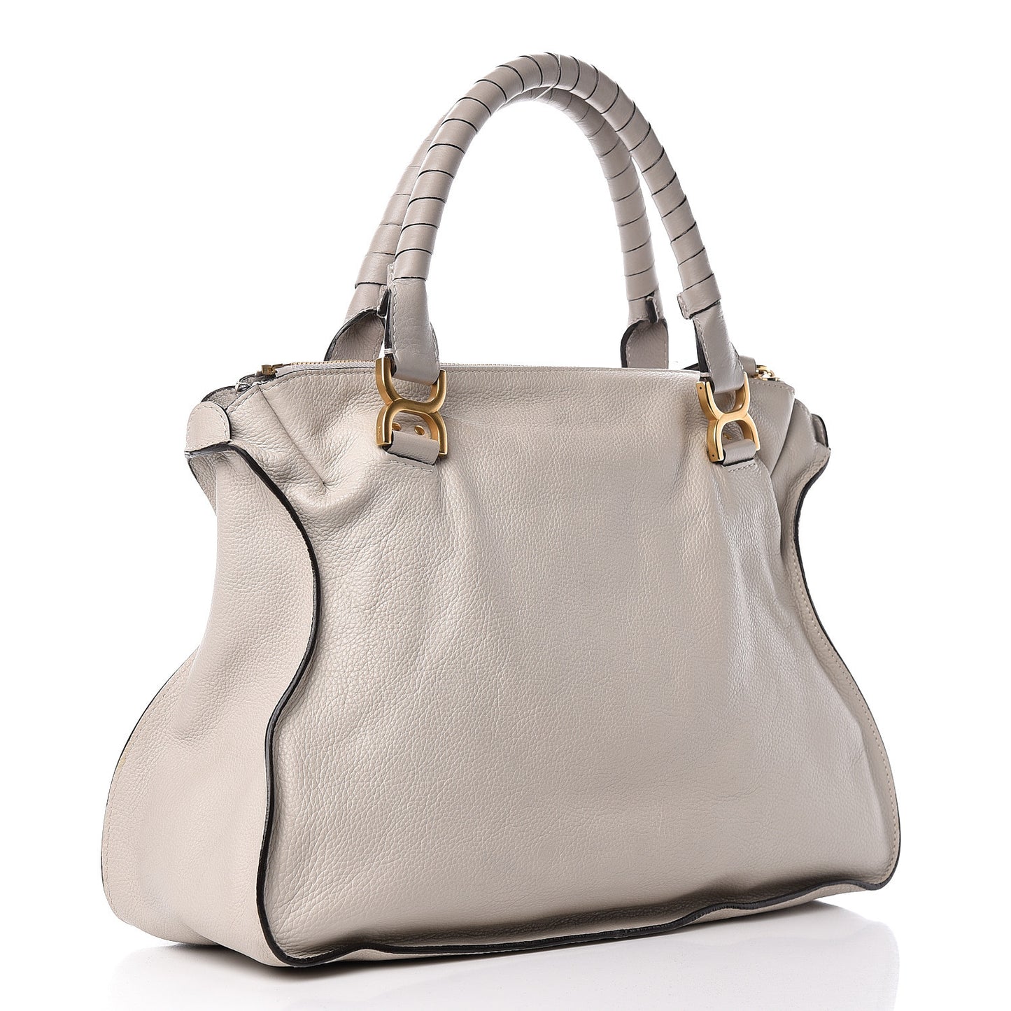 Calfskin Large Marcie Satchel Dove