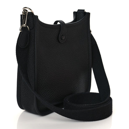 Hermes Taurillon Clemence Evelyne TPM Black 3 of 11