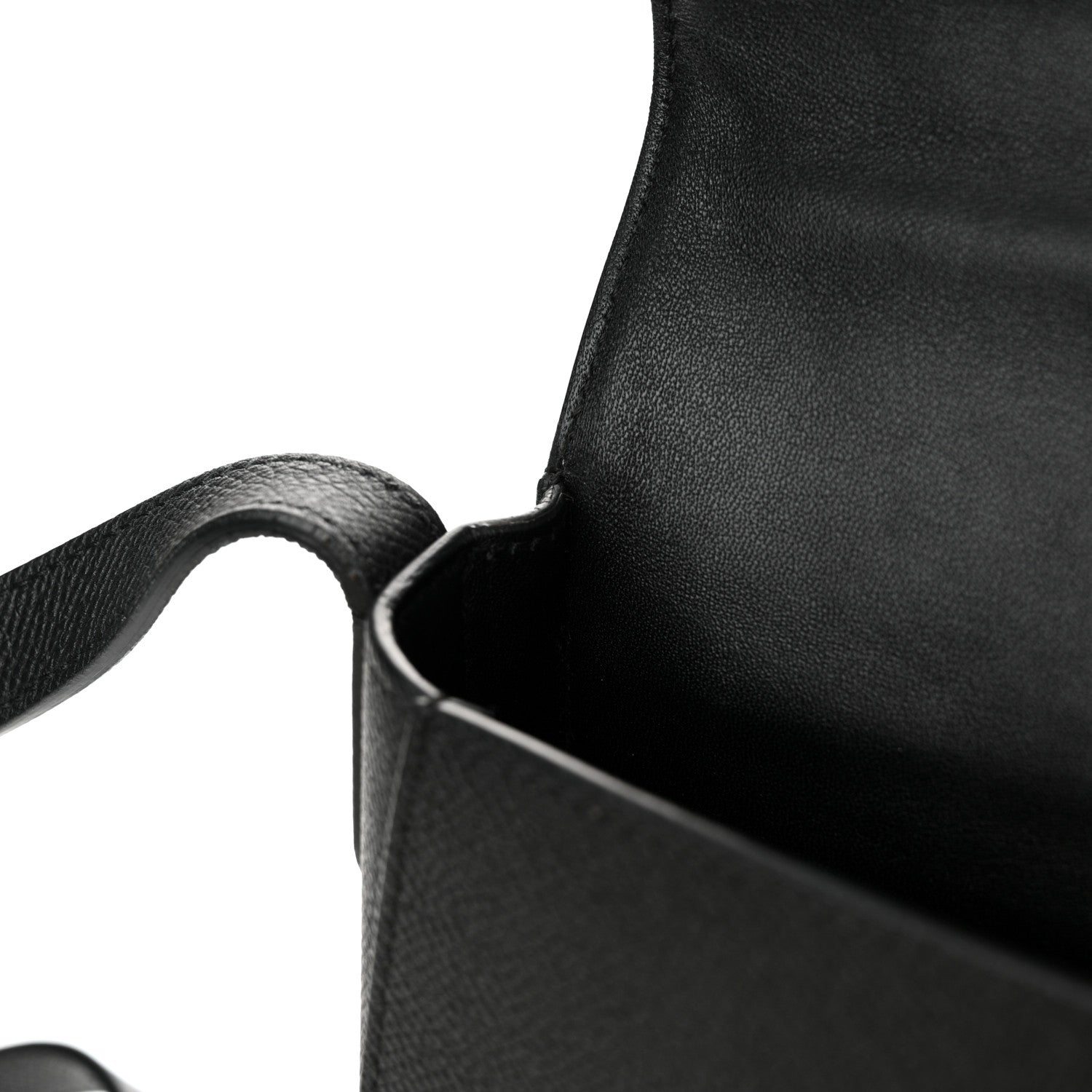 Celine Grained Calfskin Compact Trotteur  Black 12 of 12