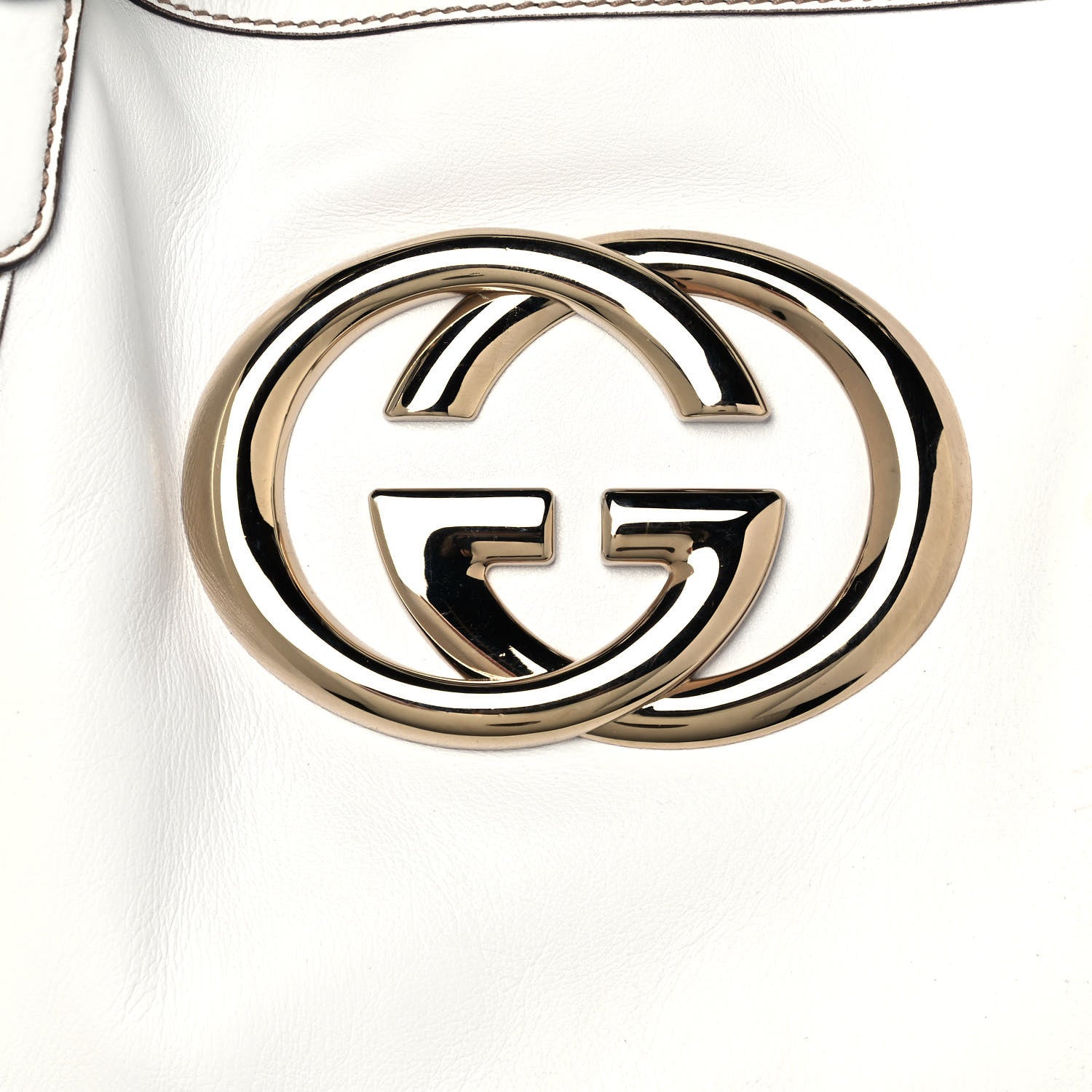 Gucci Calfskin Large Britt Shoulder Bag Off White 14 of 38