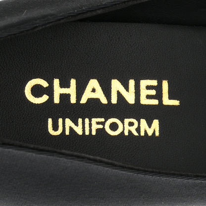 Chanel Grosgrain Cap Toe Uniform Pumps 35 Black 8 of 9