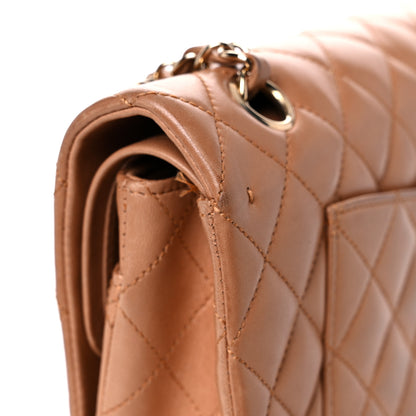 Chanel Lambskin Quilted Medium Double Flap Brown 34 of 46