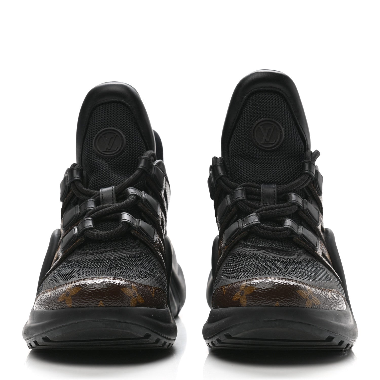 Louis Vuitton Calfskin Patent Monogram LV Archlight Sneakers 35.5 Black 2 of 8