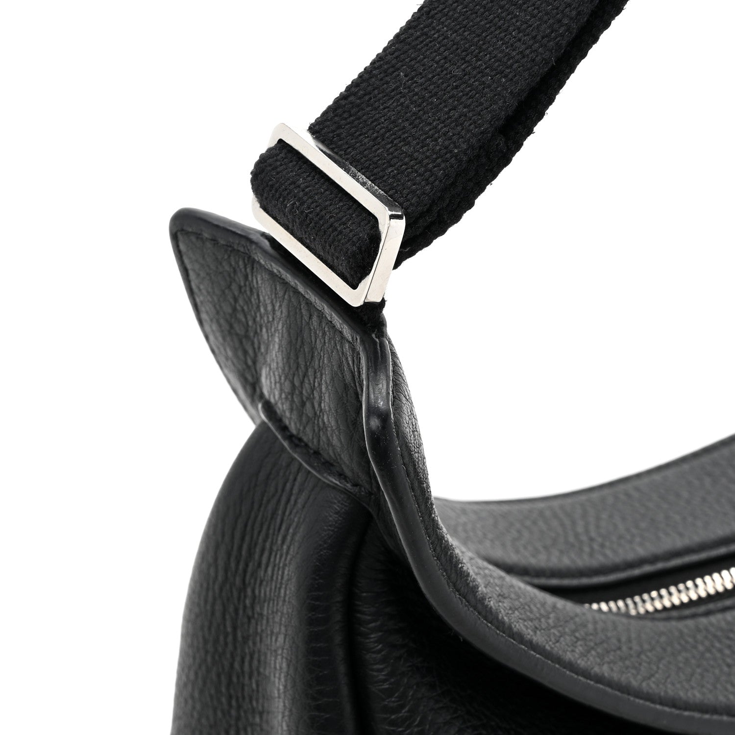 The Row Grained Calfskin Large Slouchy Banana Bag Black 10 of 10