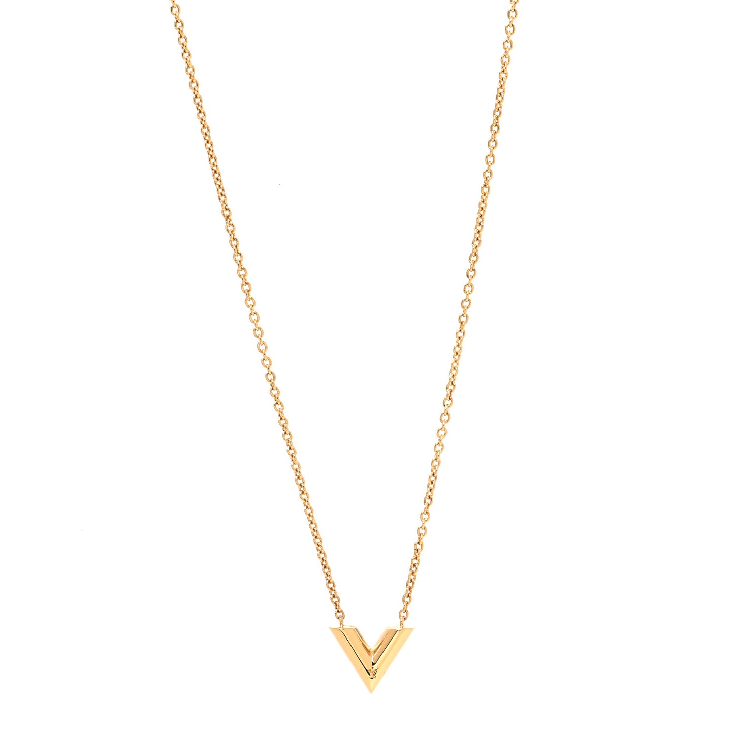 Brass Essential V Necklace Gold