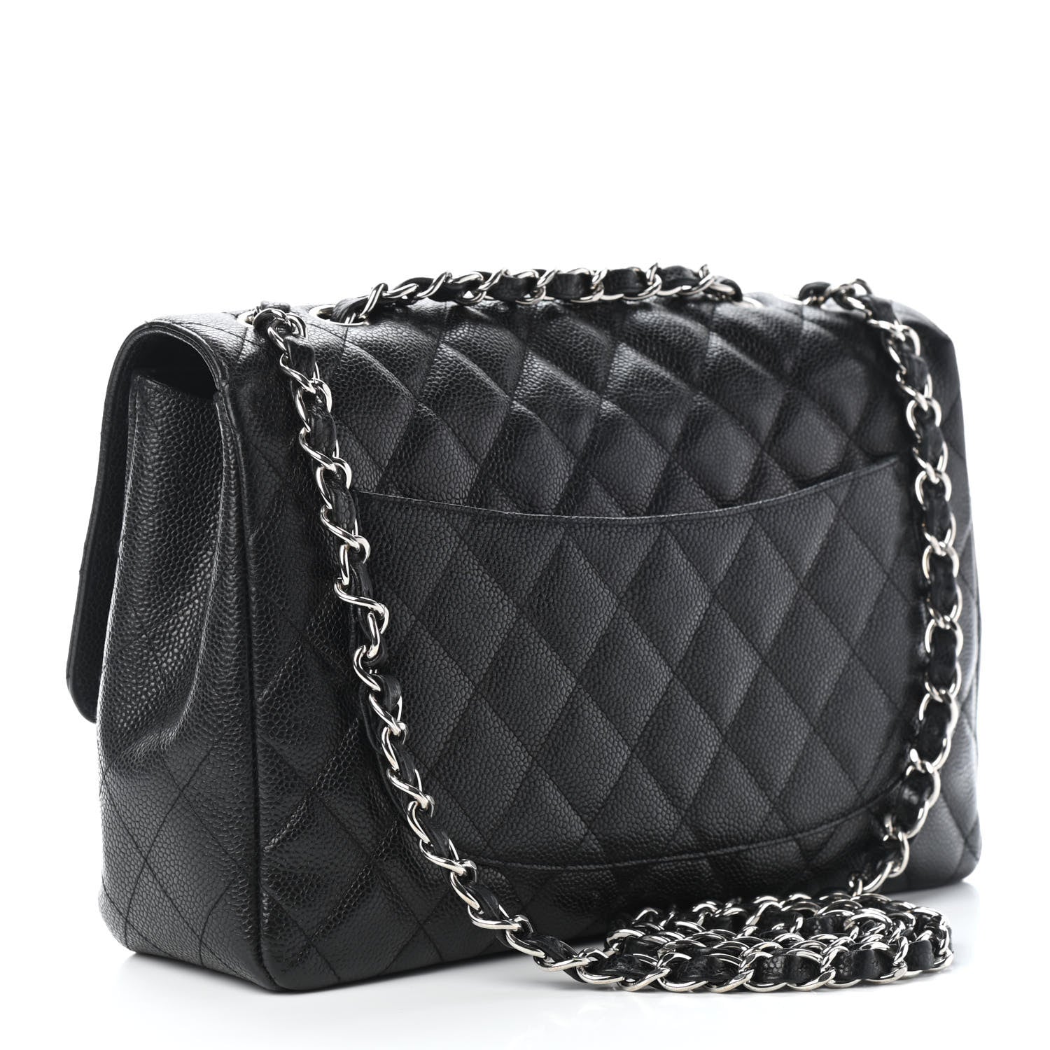 Chanel Caviar Quilted Jumbo Single Flap Black 3 of 11