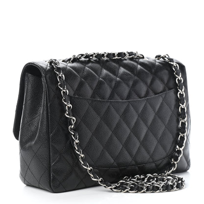 Chanel Caviar Quilted Jumbo Single Flap Black 3 of 11