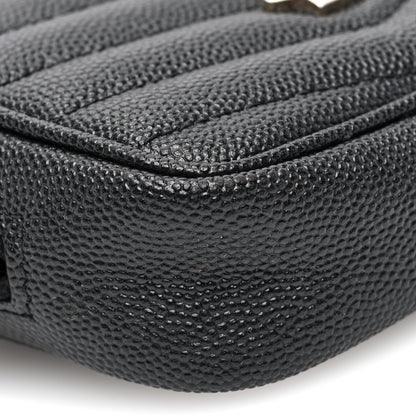 Saint Laurent Grain De Poudre Matelasse Monogram Baby Lou Camera Bag Black 8 of 9