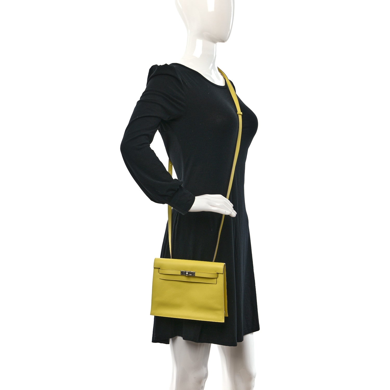 Hermes Evercolor Kelly Danse II Belt Bag Lime 2 of 9