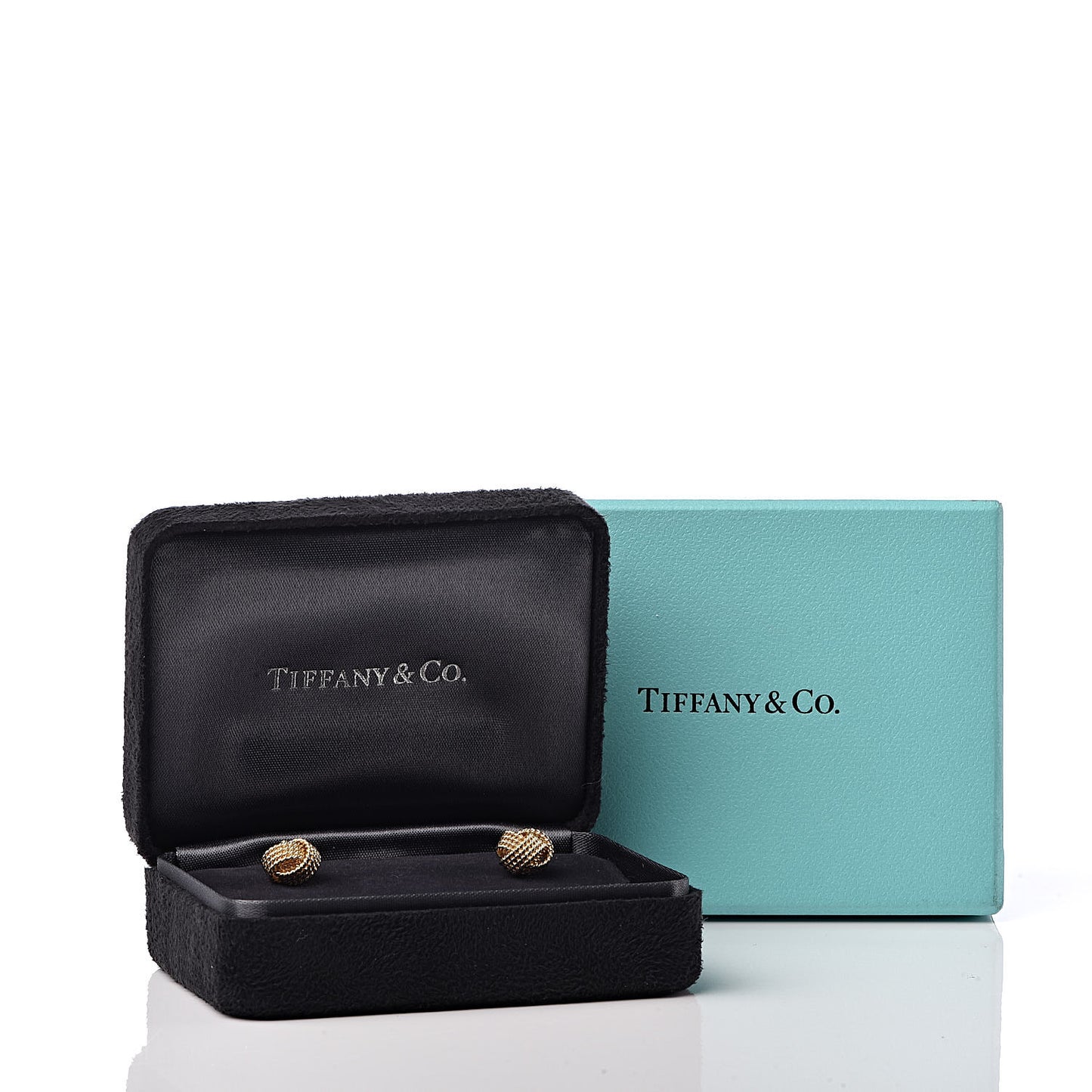 18K Yellow Gold Twist Knot Earrings