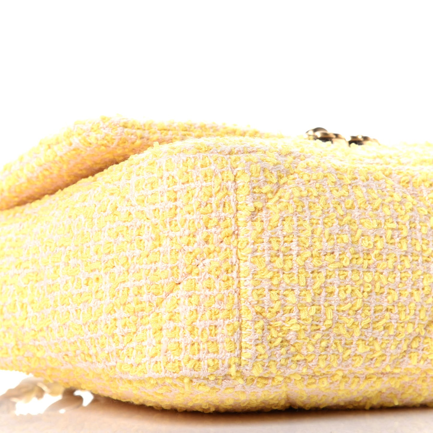Tweed Quilted Medium Chanel 19 Flap Yellow Pink