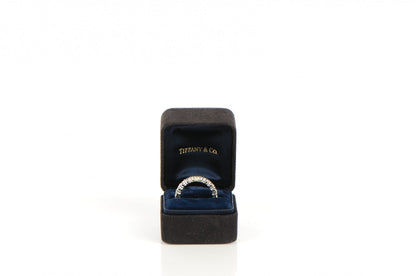 Tiffany Platinum Diamond Shared Setting Band Ring 8.25 14 of 15
