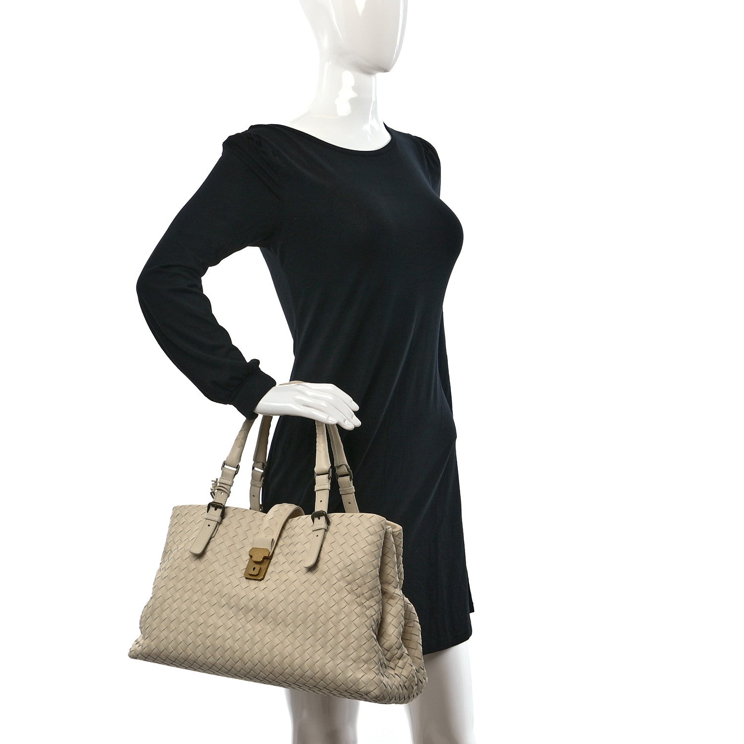 Bottega Veneta Nappa Intrecciato Medium Roma Tote Marmo 2 of 8