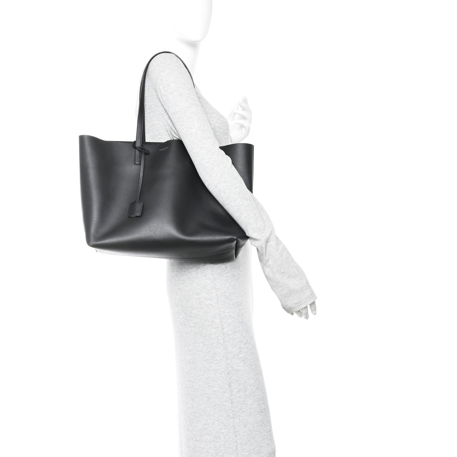 Saint Laurent Calfskin Large Shopping Tote Black 2 of 11