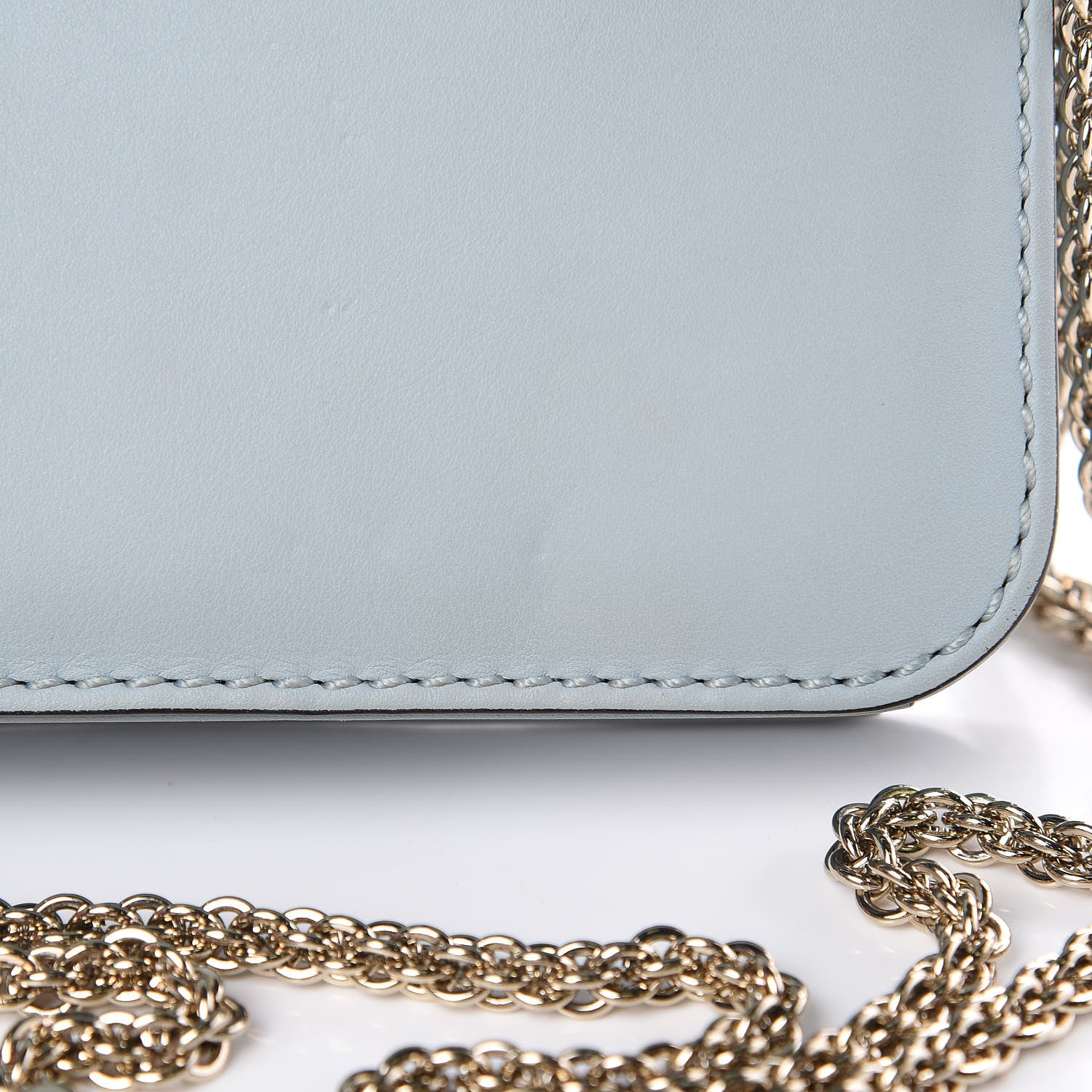 Valentino Garavani Vitello Mini Glam Lock Rockstud Flap Sky Sorbet 7 of 11