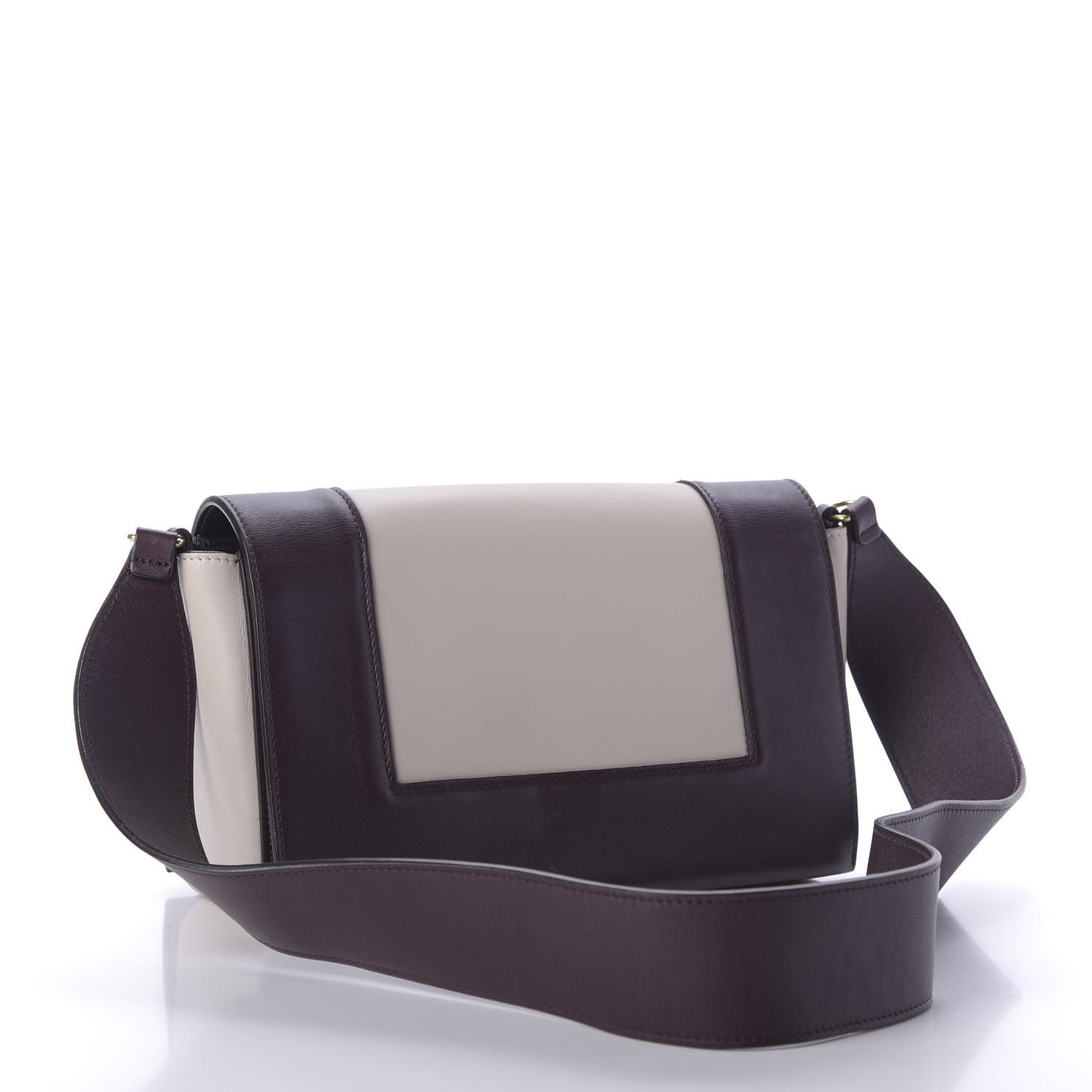 Shiny Smooth Calfskin Medium Frame Shoulder Bag Velvet Desert