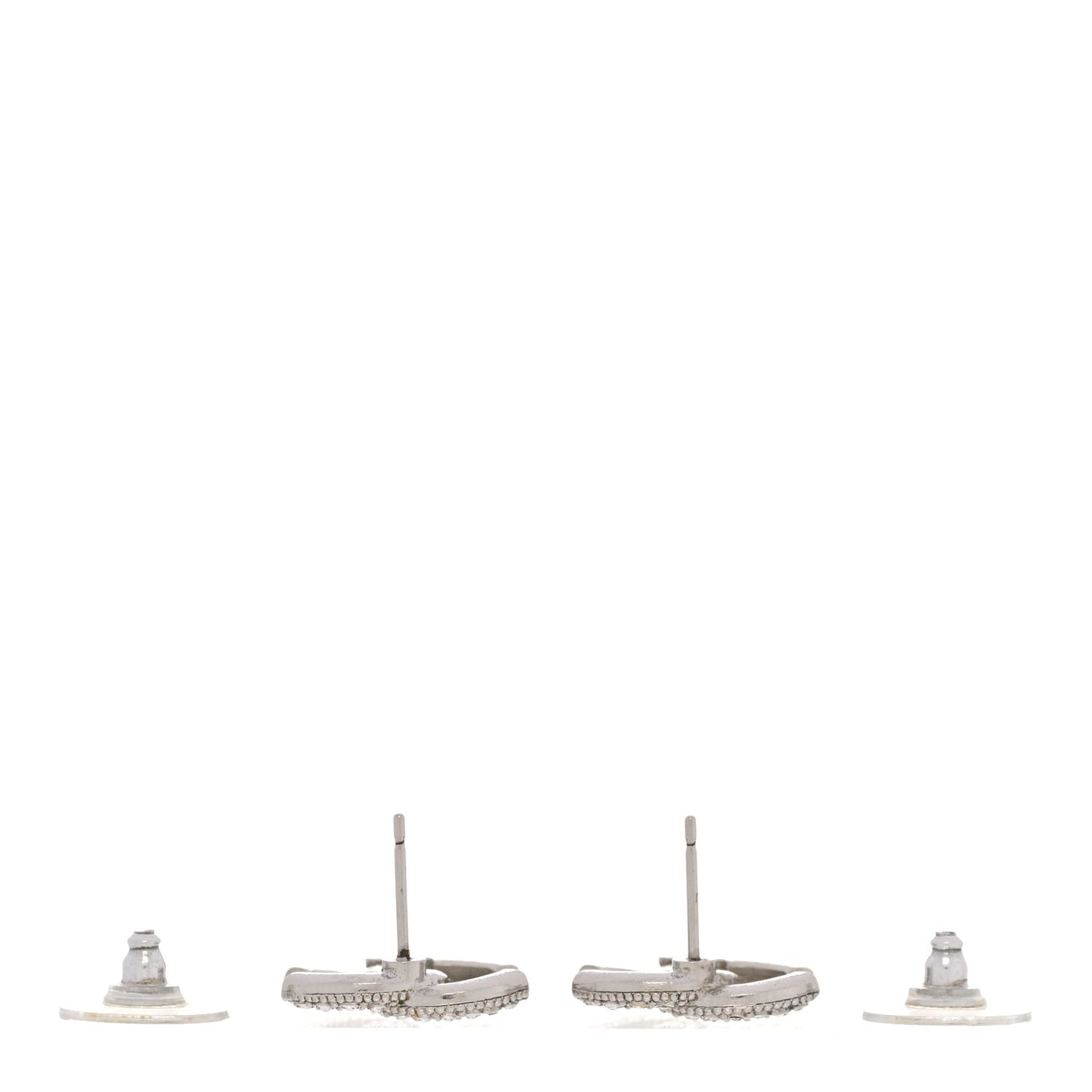 Crystal CC Earrings Silver