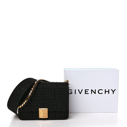 Givenchy Canvas Woven Embroidered Small 4G Bag With Chain Black 10 of 10