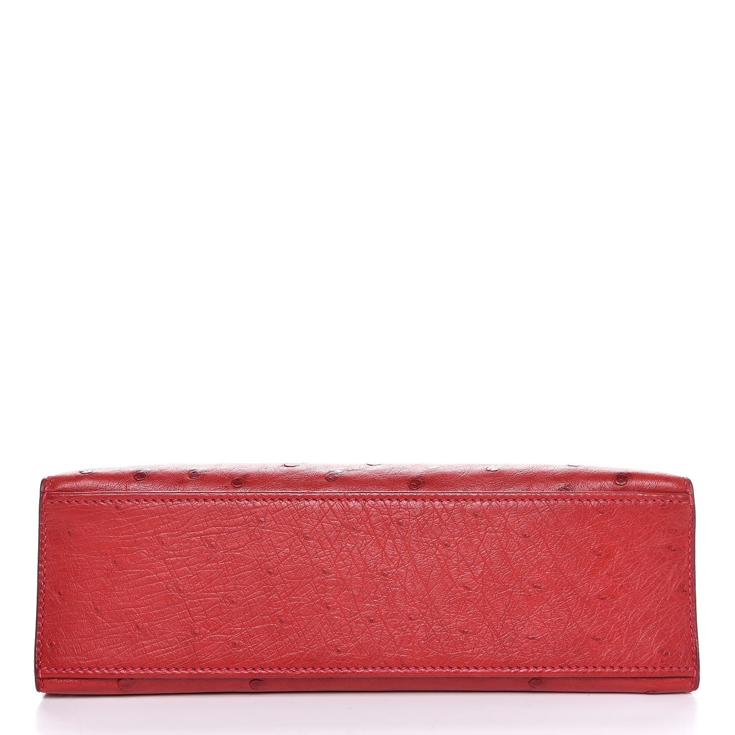 Ostrich Kelly Pochette Rouge Vif