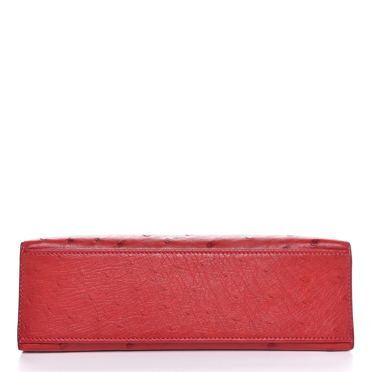 Hermes Ostrich Kelly Pochette Rouge Vif 6 of 35