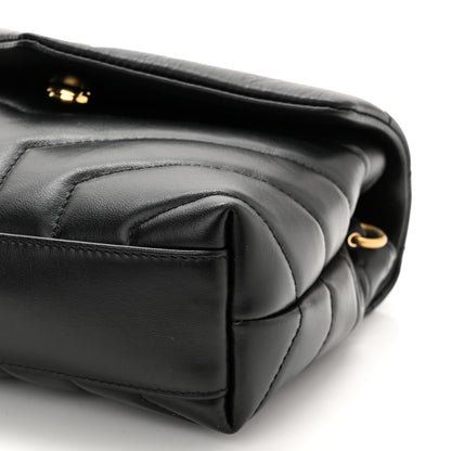 Saint Laurent Calfskin Y Quilted Monogram Toy Loulou Crossbody Bag Black 11 of 12