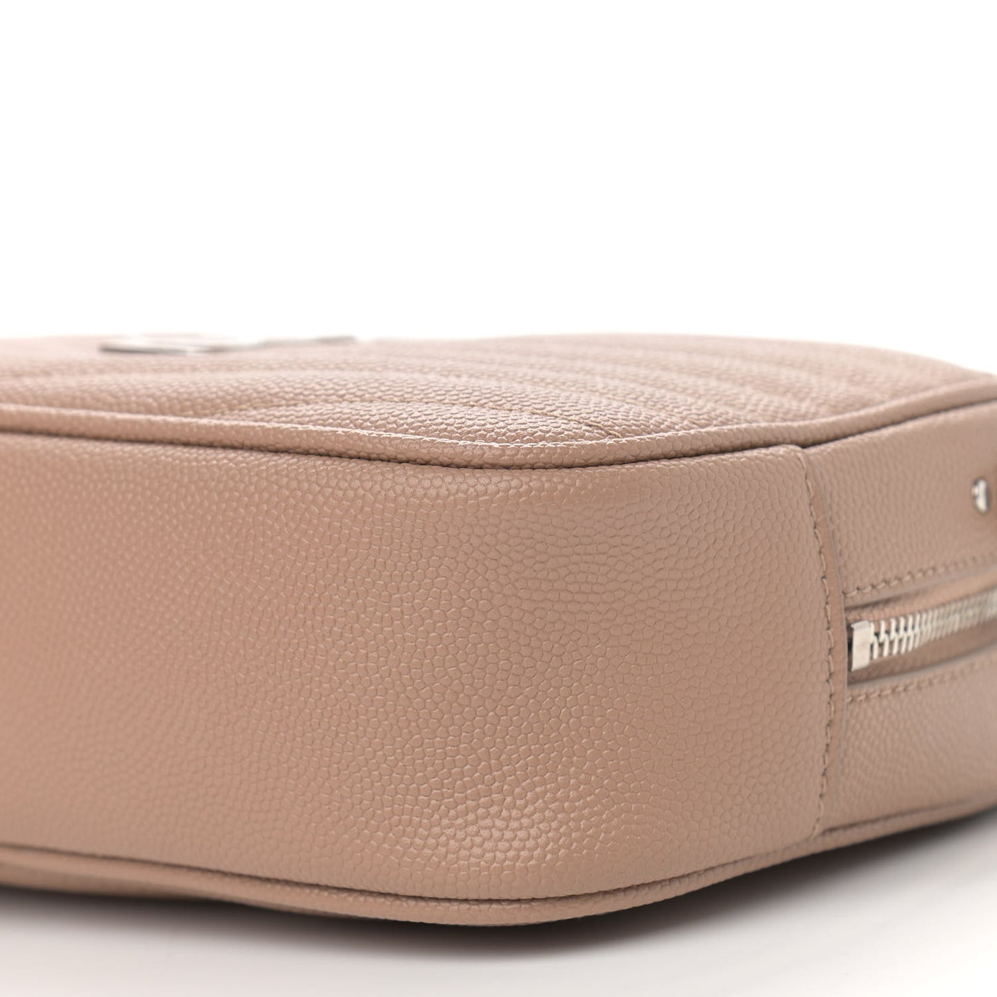 Grain De Poudre Matelasse Monogram Mini Lou Camera Bag Dark Beige