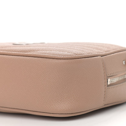 Saint Laurent Grain De Poudre Matelasse Monogram Mini Lou Camera Bag Dark Beige 11 of 12