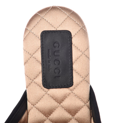 Gucci Velvet Silk Embellished Platform Detachable Slide 38.5 Black 9 of 13
