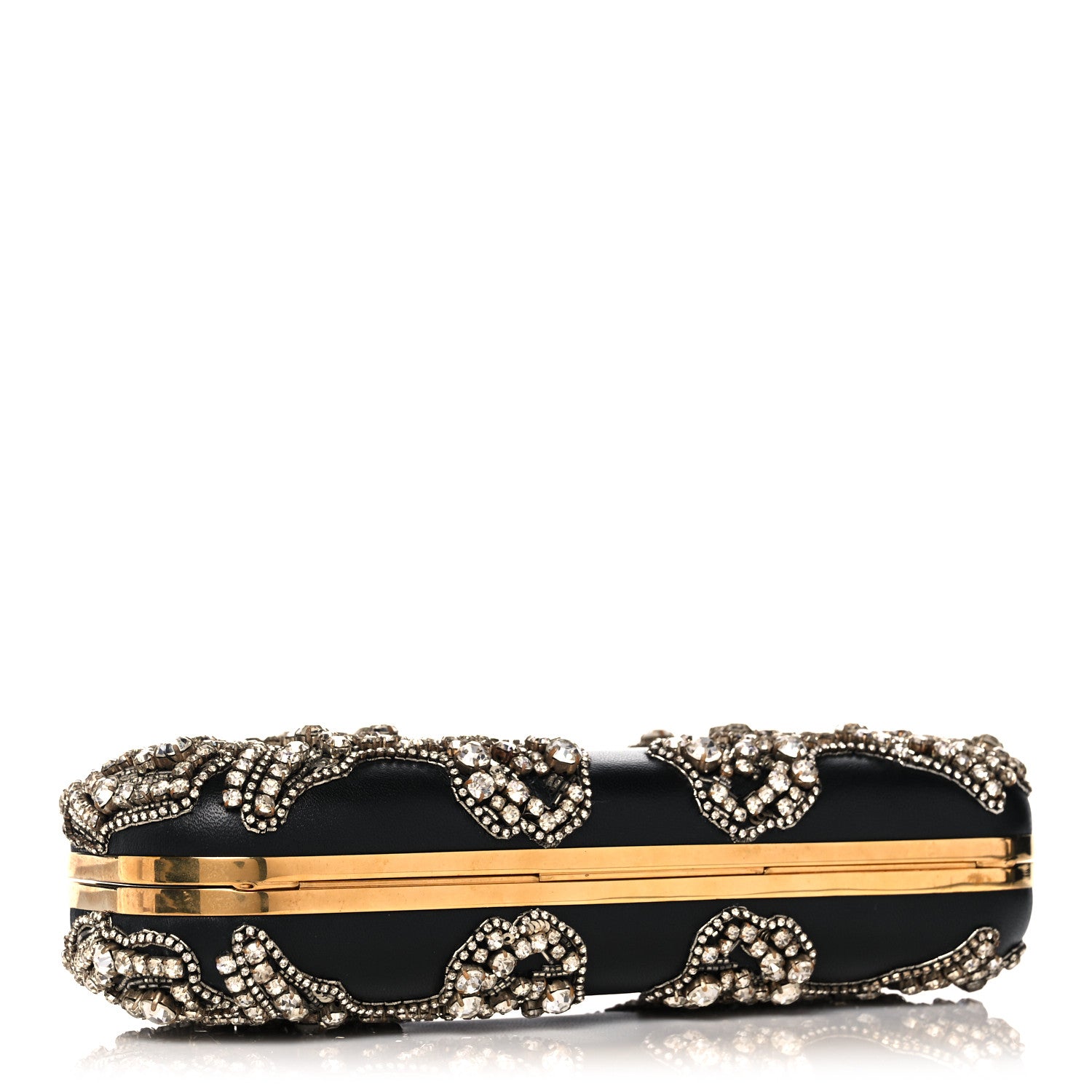 Alexander McQueen Silk Crystal Knucklebox Clutch Black 4 of 12
