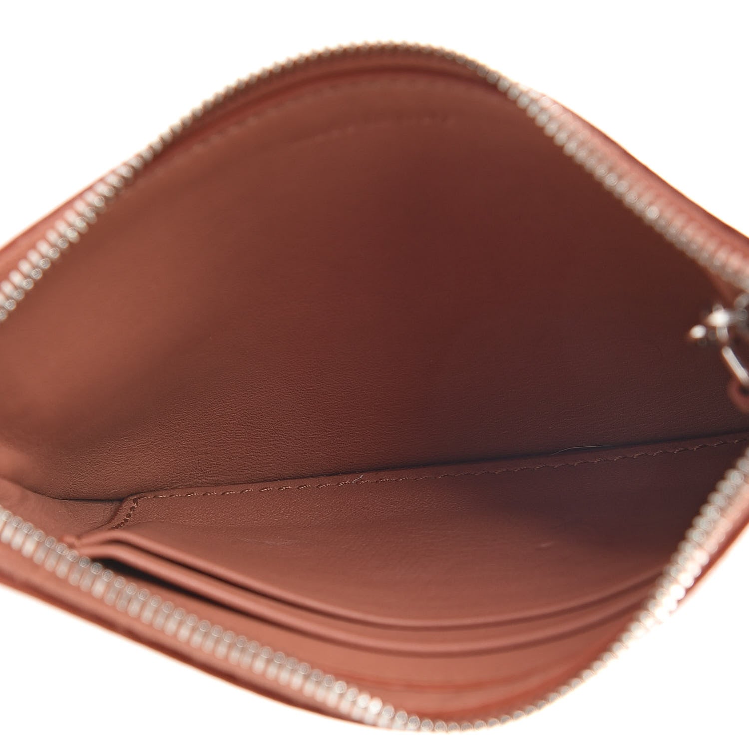 Celine Lambskin Bi-Color Solo Coin Card Case Terracotta Navy 5 of 11
